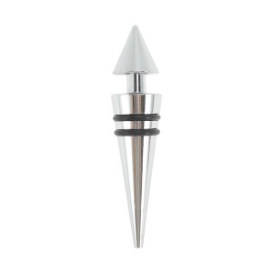 Unique Bargains Pointed-Tip Wine Stopper Aluminum Alloy TPR Black Silver Tone 3.54"x0.79"x0.79" 1 Pcs - 1 of 3