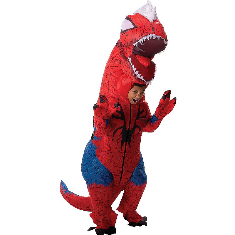 Jazwares Kids' Spider-Rex Inflatable Costume - Size 12-14 - Red, 1 of 2