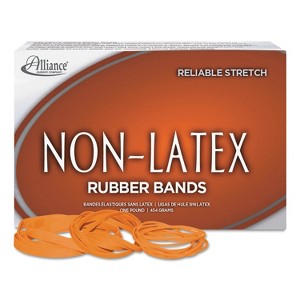 Alliance Non-Latex Rubber Bands Sz. 54 Orange Sizes 19/33/64 (Mix) 1lb Box 37546 - 1 of 4