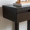 Okak Vintage Console Table with Drawer and Shelf, Entryway Table with Narrow Base and Handleless Design, Entry Table for Living Room, Foyer, Espresso - 4 of 4