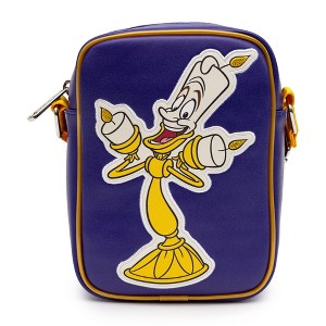 Disney Bag, Crossbody, Beauty and the Beast Lumiere Smiling Pose, Navy, Vegan Leather - 1 of 4