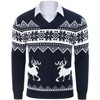 Coolmee Men's Christmas Sweater Ugly Knitted Xmas Sweaters Casual Snowflake Deer Pullover Knitwear - 3 of 4