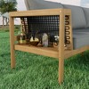 Merax 4-Piece Acacia Wood Outdoor Sofa Set with a Coffee Table and Adjustable Foot Pads - 4 of 4