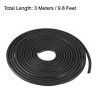Unique Bargains EPDM Rubber Weather-Proof Insulation Seal Strip Black 118" - 2 of 3