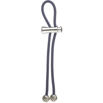 Pulleez Silver Swirl Metal Charms on a Blue Elastic Hair Tie, 1 each