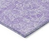 Lilac And Ivory Floral Washable Indoor Outdoor Area Rug - 4 of 4