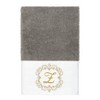Linum Home Textiles 100% Turkish Cotton MONICA Gold Thread 2PC Embellished Hand Towel Set - 2 of 3
