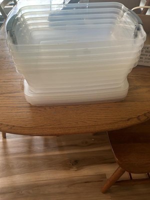 Rubbermaid Cleverstore 71qrt Home/office Clear Plastic Storage Tote With  Latching Lid (4 Pack) : Target