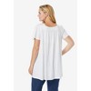 Woman Within Plus Size Embroidered Square Neck Tunic - 3 of 4