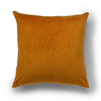 2pk 18"x18" Dot Velvet Square Throw Pillows Brown - Sure Fit