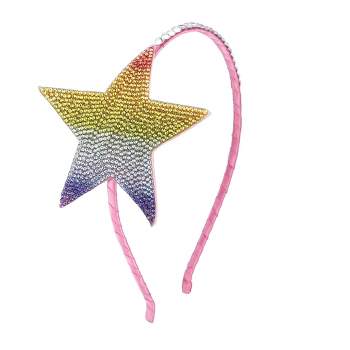 Liv & Ava GIRL'S HEADBAND - RAINBOW STAR Pink