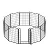 Akoasm 39.37 inch 12 Panels Heavy Duty Metal Dog Fence For Outdoor-Black - 3 of 4