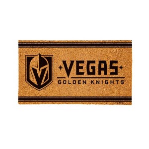 Evergreen Las Vegas Golden Knights Logo Natural Coir 28 x 16 Inches Indoor Outdoor Doormat - 1 of 4