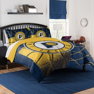 Sweet Home Collection NBA Indiana Pacers Comforter & Pillow Sham Set - 1 of 3