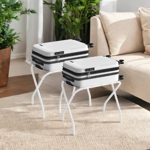 Luggage Rack, Suitcase Stands, Luggage Stand, Foldable Steel Frame,Holds up to 110 lb, 27 x 14.8 x 22.6 inches - 1 of 4