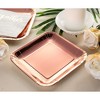 Juvale 48-Pack Square Metallic Rose Gold Foil Disposable Paper Plates 7" Birthday Party Supplies - 2 of 4
