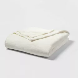 King Microplush Bed Blanket Sour Cream - Threshold™