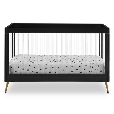 Delta Children Sloane 4-in-1 Acrylic Convertible Crib - Black/Bronze