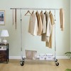 HDZNVF Clothes Rack Heavy Duty Clothing Rack 600LBS Rolling Clothes Racks for Hanging Clothes - 3 of 4