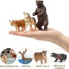 12-Piece North American Forest Animal Figurines Set, Includes Moose, Wolf, Bear and Eagle for Educational Play - 4 of 4