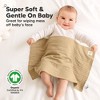 6pk Shea Baby Burp Cloths, Organic Cotton Burping Cloths for Babies, Boys, Girls, Soft & Absorbent Spit Up Rag - 4 of 4