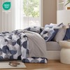 9Pcs BIAB Geometric Print Comforter Set, Premium Touch Contemporary Style All Season Bedding Set with Matching Shams and Sheets - 3 of 4