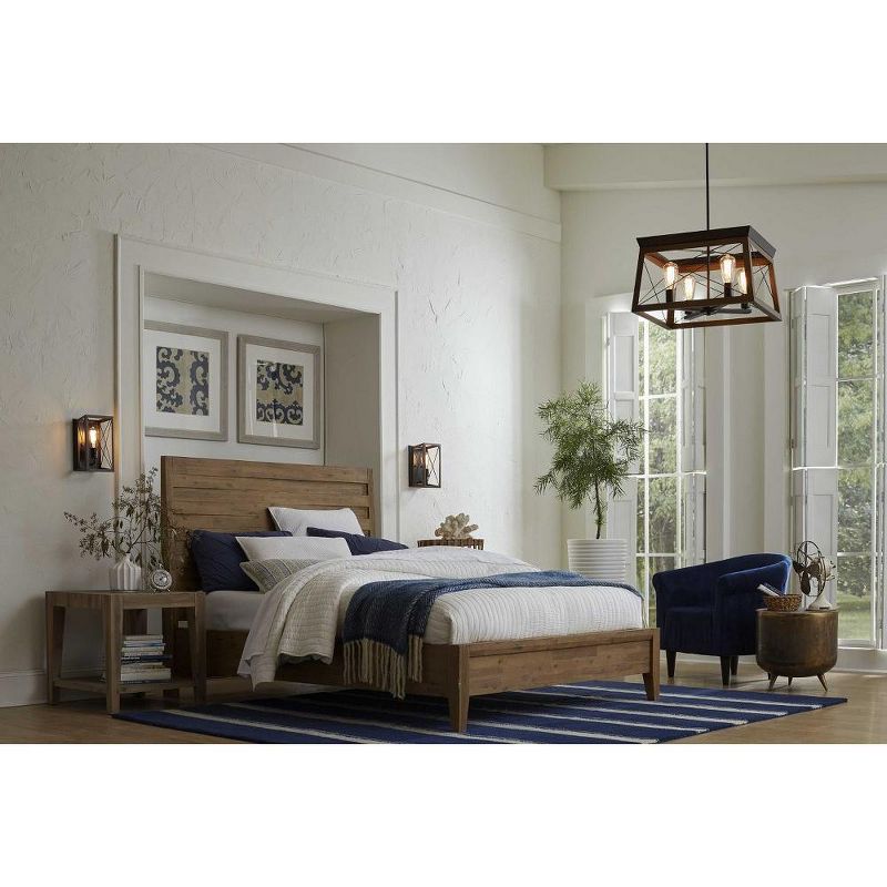 Progress Lighting, Briarwood, 1-Light Wall Sconce, Graphite, Faux Wood, Collection: Briarwood 1-Light Wall Sconce, 3 of 5