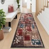 Modern Floral Runner Rug 2x6 Indoor Patchwork Printed Hallway Rug Non Slip Kitchen Rug Washable Living Room Carpet Runner Accent Throw Rugs - 3 of 4