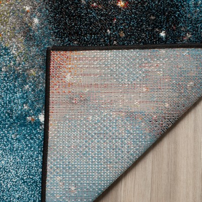 Celestial Charm Orange/Multi Synthetic 8' x 10' Area Rug