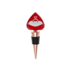 Unique Bargains Bottle Stoppers Creative Heart Zinc Alloy PTR 4.06"x1.57"x0.79" 1 Pc - 1 of 3