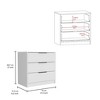 NicBex 3 Drawers Dresser for Bedroom,Modern Style Wooden Drawers with Black Handle,Dressers for Kids Room,Living Room,Entry and Hallway - 3 of 4