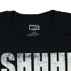 Seven Times Six Marvel Comics Deadpool SSHHHH No One Cares Mens Adult Short Sleeve Tee Black - 3 of 3