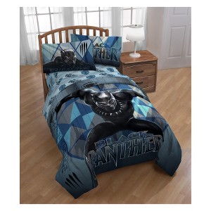 Marvel Black Panther Comforter (Twin), Blue Black