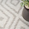 Nourison Modern Shag 5'3" x 7' Ivory Silver Indoor Rug - 3 of 4