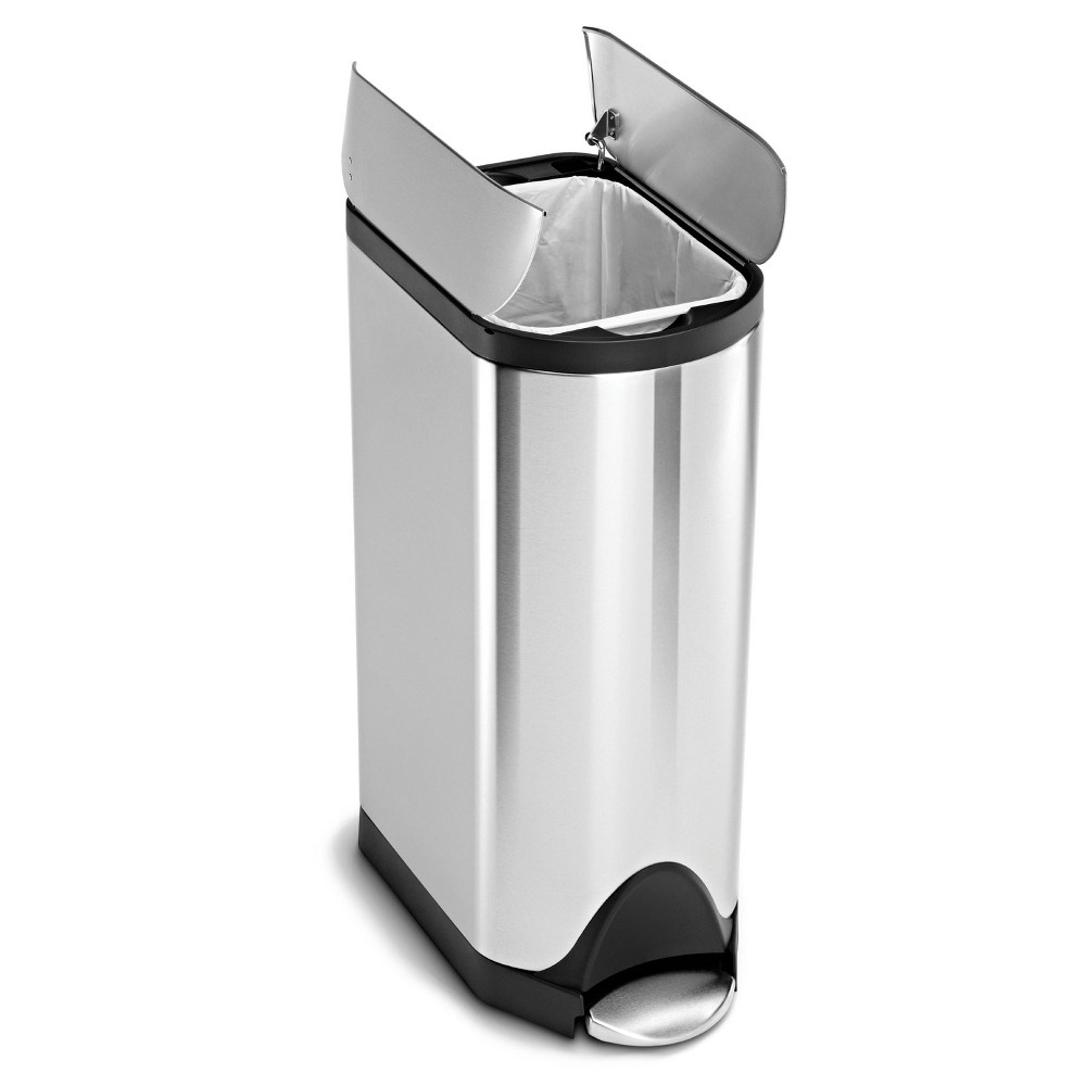 simplehuman 30 ltr Butterfly Step Trash Can Brushed Stainless Steel