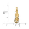 Black Bow Jewelry 14k Yellow Gold and White Rhodium Mini 3D Flip Flop Pendant - 4 of 4