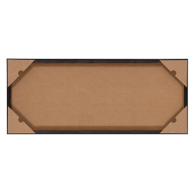 Sylvie Rustic Melody Gold Framed Abstract Canvas Art 18x40