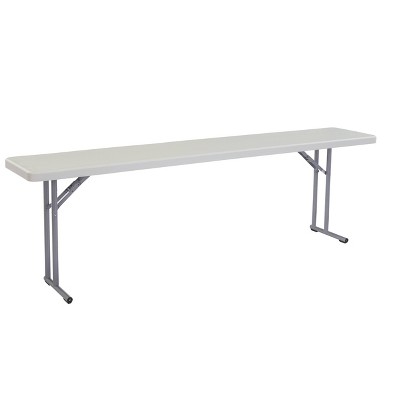 18"x96" Heavy Duty Seminar Folding Banquet Table Speckled Gray - National Public Seating