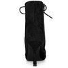 Allegra K Women's Pointy Toe Lace Up Side Zip Stiletto Heels Ankle Boots - 4 of 4