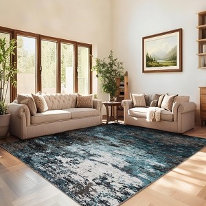 Nasitip Modern Abstract Area Rug for Living Room Bedroom Dining Room,Washable Folding Stain Resistant Easy Cleaning Low Pile Soft - 1 of 4