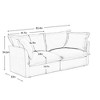 VASIP Modern Slipcovered 2-Seat Sofa for Living Room,Cushion Detachable Washable and Plain Chenille Deep Seat for Small Space,Apartment - 3 of 4