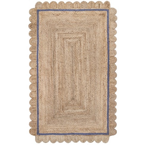 5x7 Threshold™ Feet Tan Solid Woven Natural Jute shops Border Target Area Rug