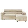 NicBex Modern 96" Pull Out Sofa Bed Linen Convertible Sleeper Sofa with Adjustable Headrest and Hidden Storage for Living Room - 4 of 4