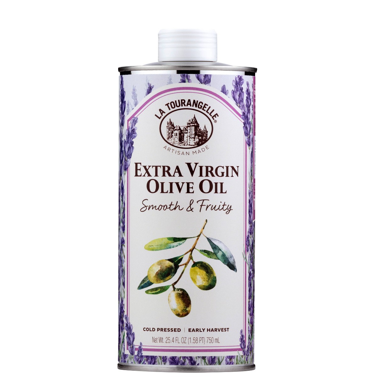 La Tourangelle La Tourangelle Smooth & Fruity Extra Virgin Olive Oil (Limited-Edition Purple Lavender Tin) — product image