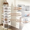 KTMBDW Rotating Shoe Rack, Spinning Shoe Rack, 360° Revolving Shoe Organizer,High Bottom Design Shoe Tower,Fits 24 Pairs of Shoes, White - 4 of 4