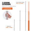 VEVOR Aluminum Grade Rod,9-Feet/8ths 3 Sections Telescopic Measuring Rod, Double-Sided Scale 1/8in Leveling Rod Stick, for Houses,Walls,Floors,White - 4 of 4