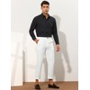 Lars Amadeus Men's Vertical Striped Dress Pants Straight Fit Formal Business Trousers - 4 of 4