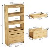 Tribesigns 71" Tall  Bookshelf with 2 Drawers, Modern Bookcase with Storage File Cabinet for Home Office, Living Room - 3 of 4