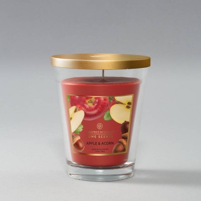 11.5oz Glass Jar Apple & Acorn Candle - Home Scents