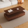 Bella Depot 47.2''W Modern Rectangular Coffee Table with 2 drawers - 3 of 4